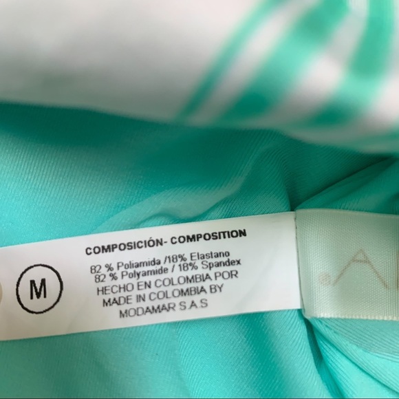 Anthropologie SAHA floral stripe one piece swimsuit, M. - Picture 6 of 8